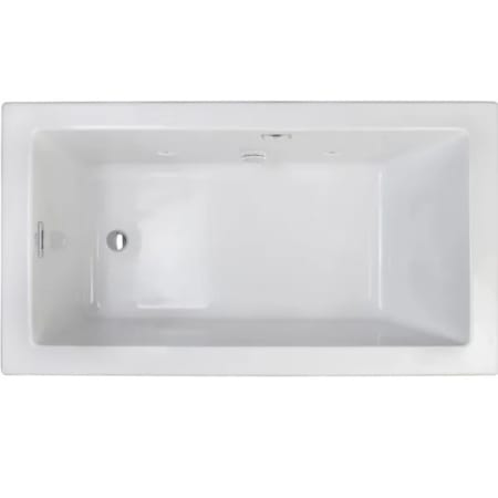 Jacuzzi Elara 72" Drop-In Soaking Bathtub with Left Drain and Heated Soak White
